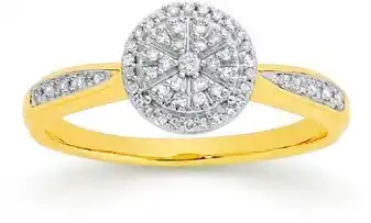 Prouds 9ct gold diamond round ring offer
