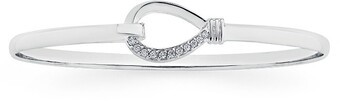 Prouds Sterling silver cubic zirconia clip bangle offer