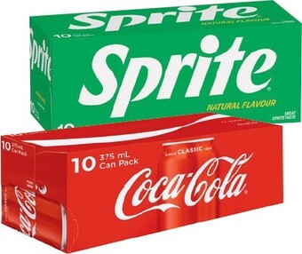 IGA Coca‑cola, sprite or fanta 10x375ml selected varieties offer