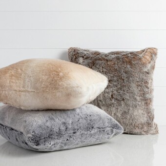 Pillow Talk Pelage faux fur square cushion by m.u.s.e. offer