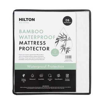 Pillow Talk Eco living bamboo waterproof mattress protector by hilton offer