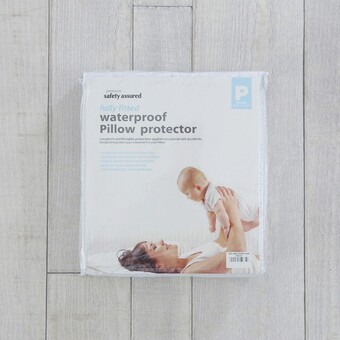 Pillow Talk Quilted waterproof pillow protector by safety assured offer