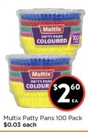 Foodworks Multix Patty Pans 100 pack offer