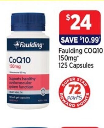 Star Discount Chemist Faulding CoQ10 150mg* 125 Capsules offer