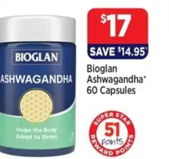 Star Discount Chemist BIOGLAN ASHWAGANDHA 60 Capsules offer