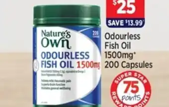 Odourless Fish Oil ODOURLESS 1500mg* FISH OIL 1500mg 200 Capsules