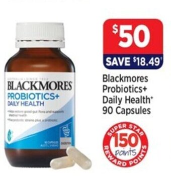 Star Discount Chemist Blackmores Probiotics+ Daily Health* 90 Capsules offer