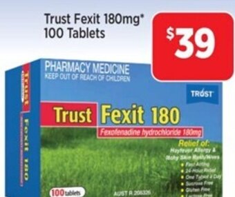 Star Discount Chemist Trust Fexit 180mg 100 Tablets offer