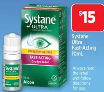 Star Discount Chemist Systane Ultra Fast-Acting 10mL offer