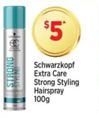 Star Discount Chemist Schwarzkopf Extra Care Strong Styling Hairspray 100g offer