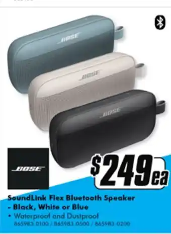 The Good Guys BOSE SoundLink Flex Bluetooth Speaker - Black, White or Blue offer