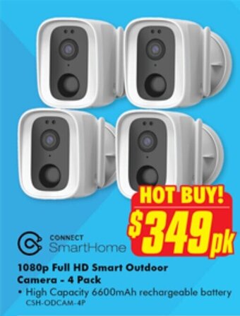 The Good Guys 1080p Full HD Smart Outdoor Camera - 4 Pack offer