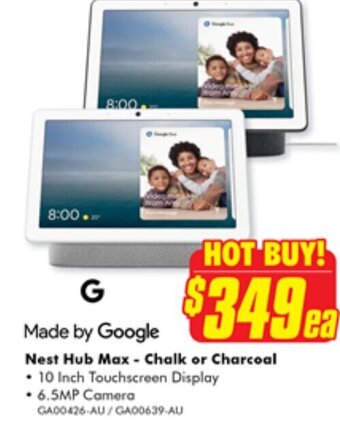The Good Guys Nest Hub Max - Chalk or Charcoal offer