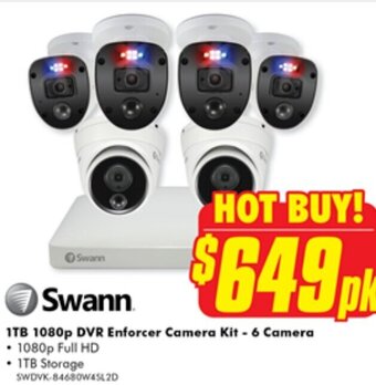 The Good Guys Swann 1TB 1080p DVR Enforcer Camera Kit - 6 Camera offer