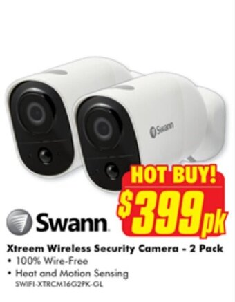 The Good Guys Xtreem Wireless Security Camera - 2 Pack offer