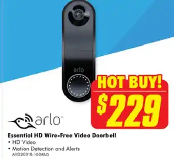 The Good Guys Essential HD Wire-Free Video Doorbell offer