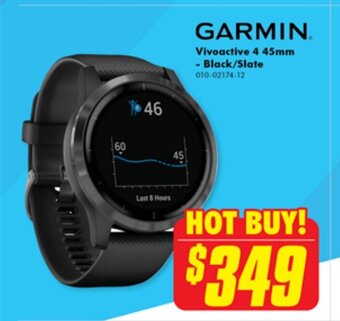 The Good Guys GARMIN Vivoactive 4 45mm - Black/Slate offer