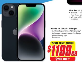 The Good Guys iPhone 14 128GB - Midnight offer