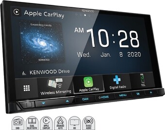 Autobarn Kenwood 6.8” hd av head unit w/ apple carplay & android auto offer