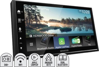 Autobarn Kenwood 6.8” 200w av wireless car play a/auto dab+ rec offer