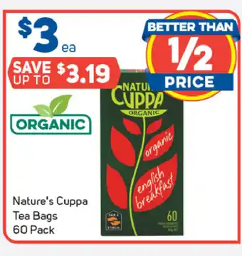 Foodland Nature's Cuppa Tea Bags 60 Pack offer