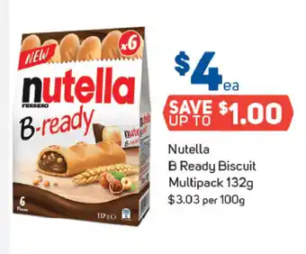 Foodland Nutella B Ready Biscuit Multipack 132g offer