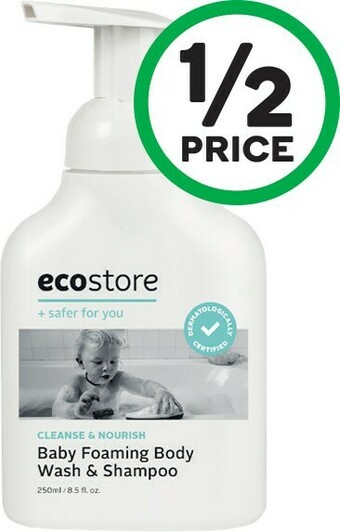 Woolworths Ecostore Baby Foaming Body Wash & Shampoo 250ml offer