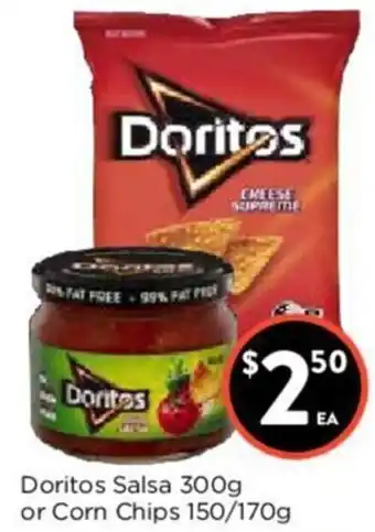Foodworks Doritos Salsa 300g or Corn Chips 150/170g offer