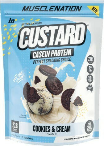 Coles Muscle Nation Custard Protein Powder Cookies & Cream 440g offer