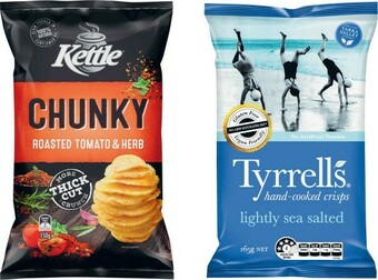 Coles Kettle Chunky Potato Chips 150g or Tyrrell’s Crisps 165g offer