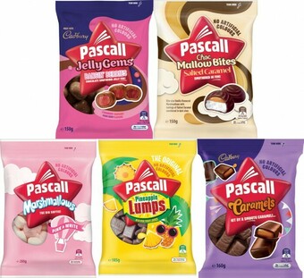 Coles Pascall Family Bag 150g-350g offer