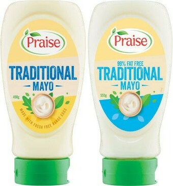 Coles Praise Squeezy Mayonnaise 490g-555g offer