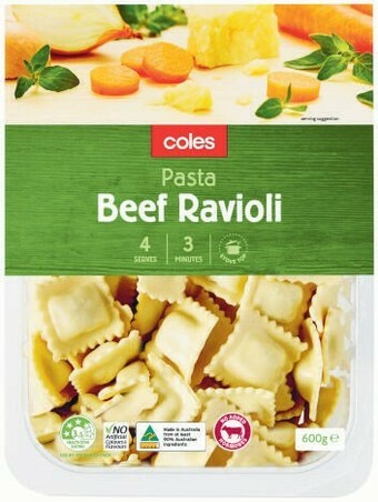 Coles Coles Beef Ravioli 600g offer