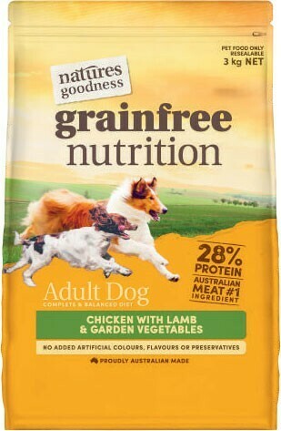 Coles Natures Goodness Grainfree Dry Dog Food 3kg offer