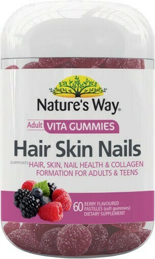 Nature’s Way Adult Vita Gummies Hair Skin & Nails Pastilles 60 Pack