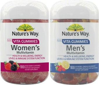 Coles Nature’s Way Adult Vita Gummies Women’s or Men’s Multivitamin Pastilles 100 Pack offer