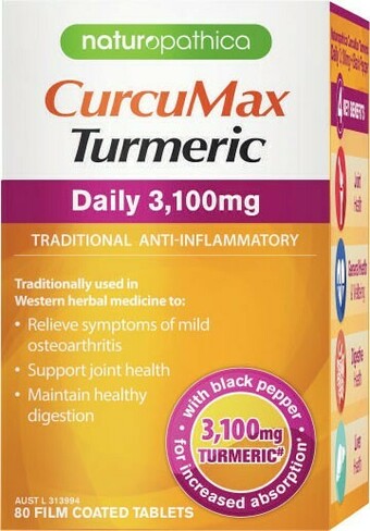 Coles Naturopathica Curcumax Turmeric Daily 3100mg Tablets 80 Pack offer