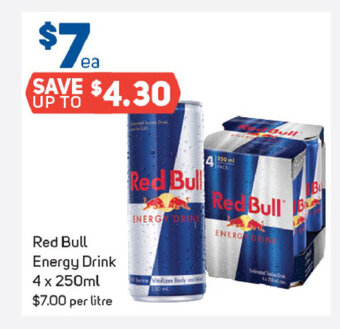 Foodland Red Bull Energy Drink 4 x 250mL offer