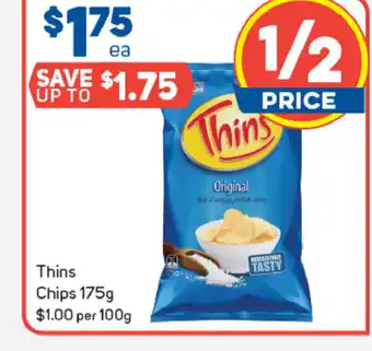 Foodland Thins Chips 175g offer