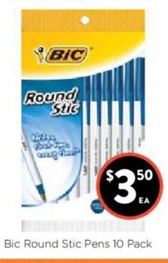 Foodworks BIC Round Stic Pens 10 pack offer