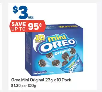 Foodland Oreo Mini Original 23g x 10 Pack offer