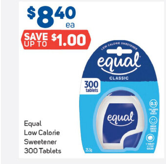 Foodland Equal Low Calorie Sweetener 300 Tablets offer