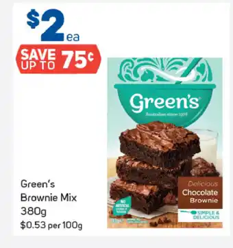 Foodland Green's Brownie Mix 380g offer