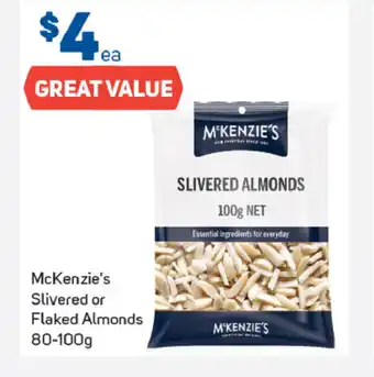 Foodland McKenzie's Slivered or Flaked Almonds 80-100g offer