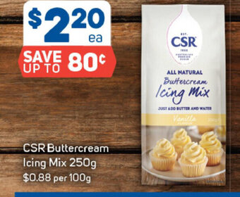 Foodland CSR Buttercream Icing Mix 250g offer