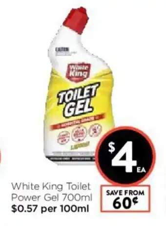 Foodworks White King Toilet Power Gel 700ml offer