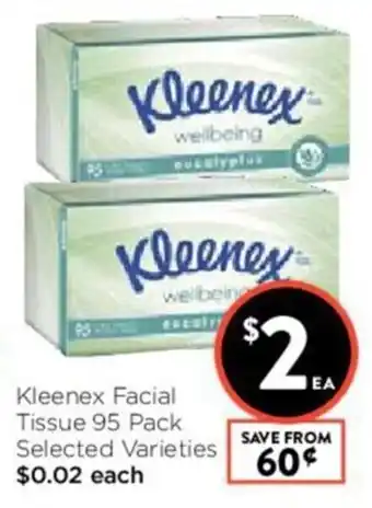 Foodworks Kleenex Facial Tissue 95 pack offer