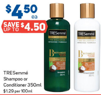 Foodland TRESemmé Shampoo or Conditioner 350ml offer