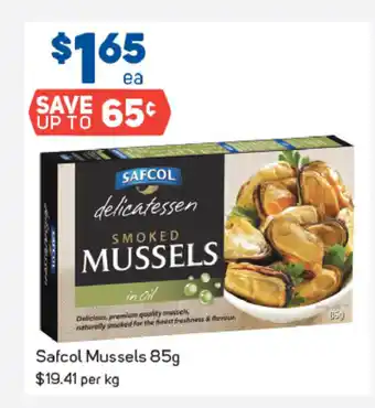 Foodland Safcol Mussels 85g offer
