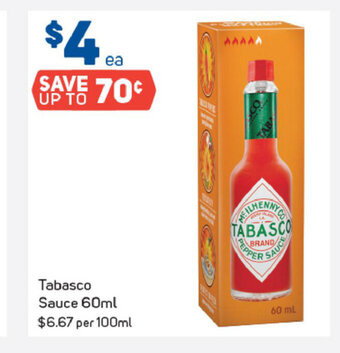 Foodland Tabasco Sauce 60ml offer